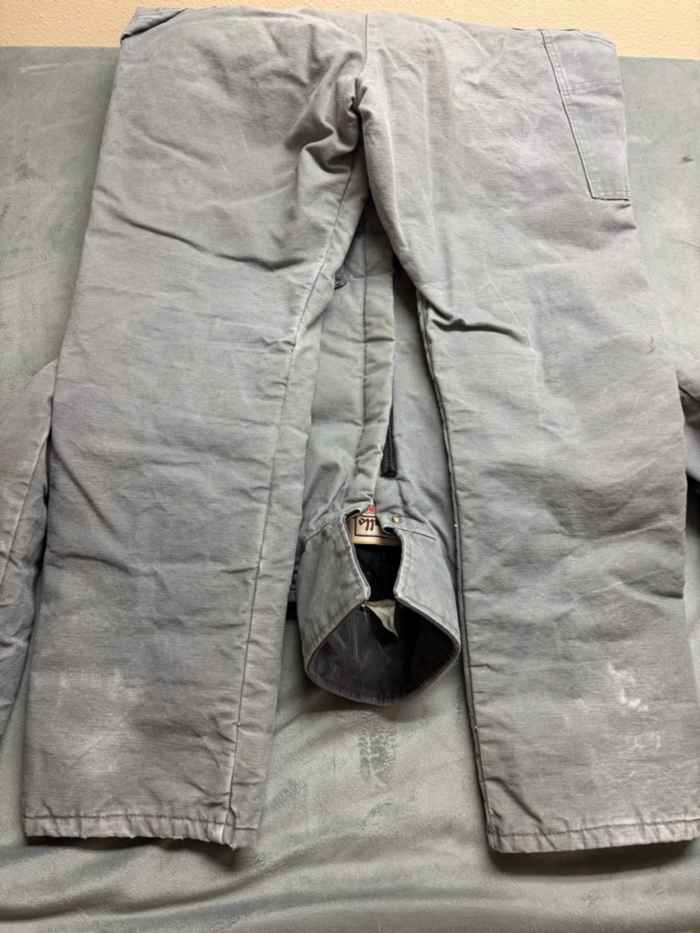 VTG Walls Blizzard-Pruf Insulated Coveralls Gray USA Workwear Zip Legs Small - Picture 10 of 16